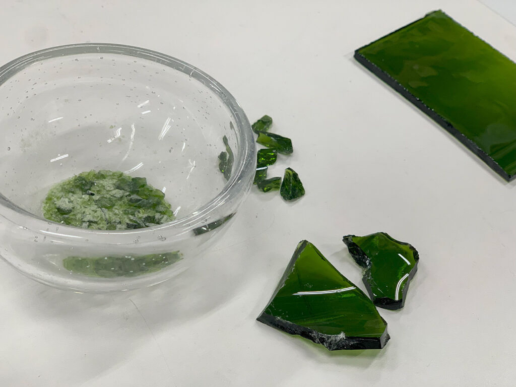 ワインボトルを再生する制作工程